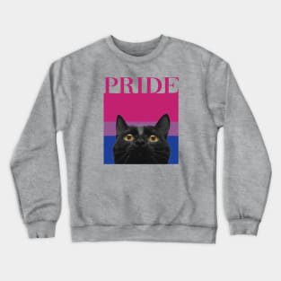 Vintage Black Cat Bisexual Pride Crewneck Sweatshirt